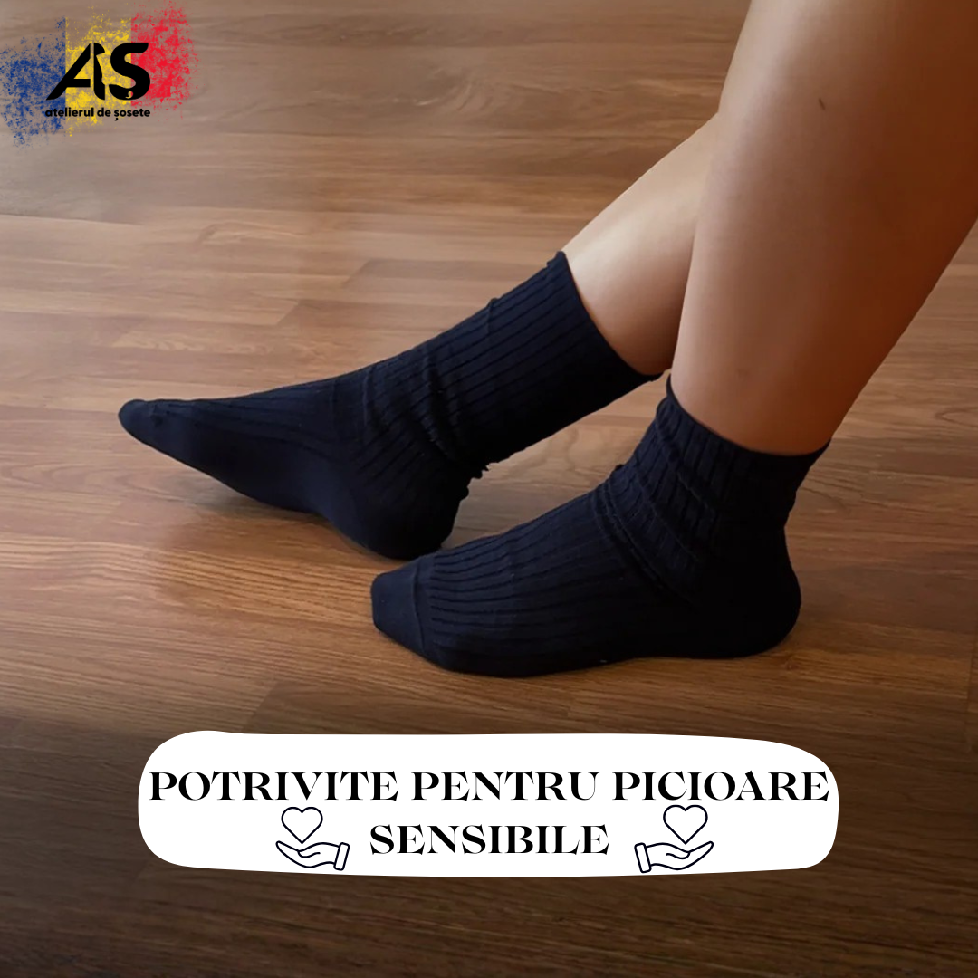Cutie Șosete Medicinale Bărbați 100% Bumbac – Fără Elastic, 10 Perechi