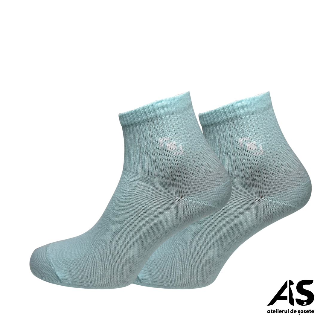 Cutie Șosete Damă Semi-Scurte cu Detaliu Elastic – 10 Perechi | Bumbac