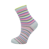 Cutia de Șosete din bumbac, 12 perechi pentru Dama „Model cu Dungi ”-Multicolor🤩