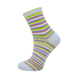 Cutia de Șosete din bumbac, 12 perechi pentru Dama „Model cu Dungi ”-Multicolor🤩