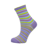 Cutia de Șosete din bumbac, 12 perechi pentru Dama „Model cu Dungi ”-Multicolor🤩