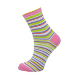 Cutia de Șosete din bumbac, 12 perechi pentru Dama „Model cu Dungi ”-Multicolor🤩