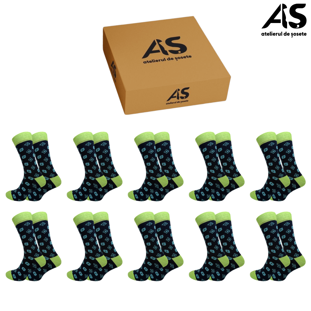 Șosete Bărbați Design Extravagant din Bumbac – 10 Perechi