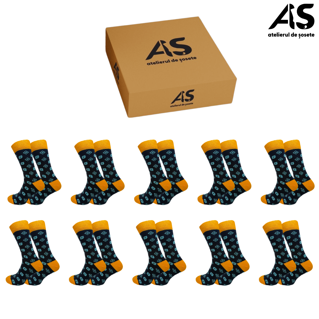 Șosete Bărbați Design Extravagant din Bumbac – 10 Perechi