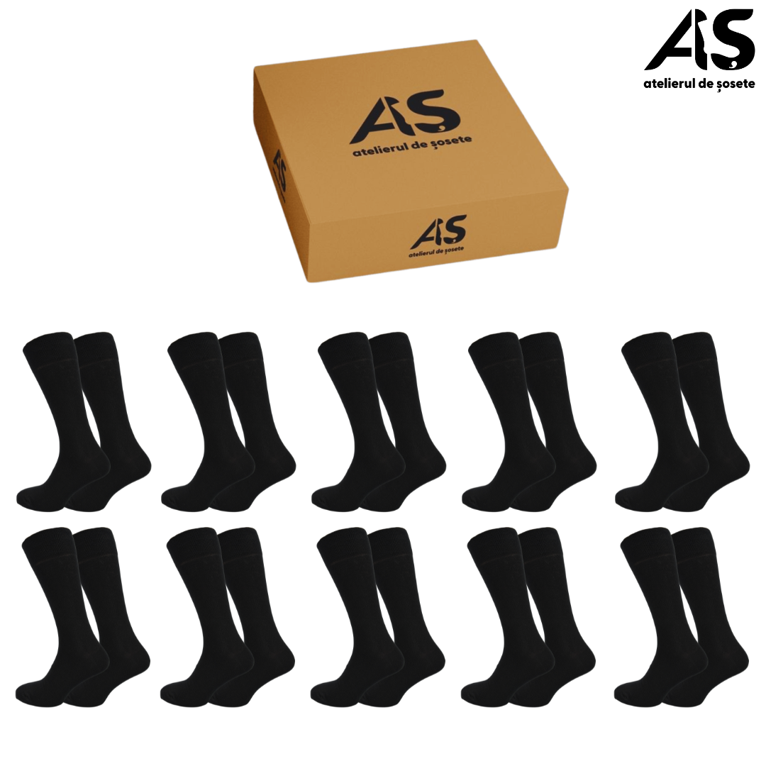 Cutie Șosete Bărbați Jacard din Bumbac – 10 Perechi | Confort & Stil Zilnic