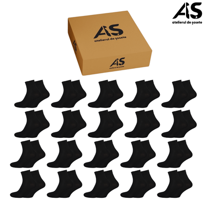 Cutie Șosete Bărbați Semi-Scurte Sport din Bumbac Pieptănat – 20 Perechi