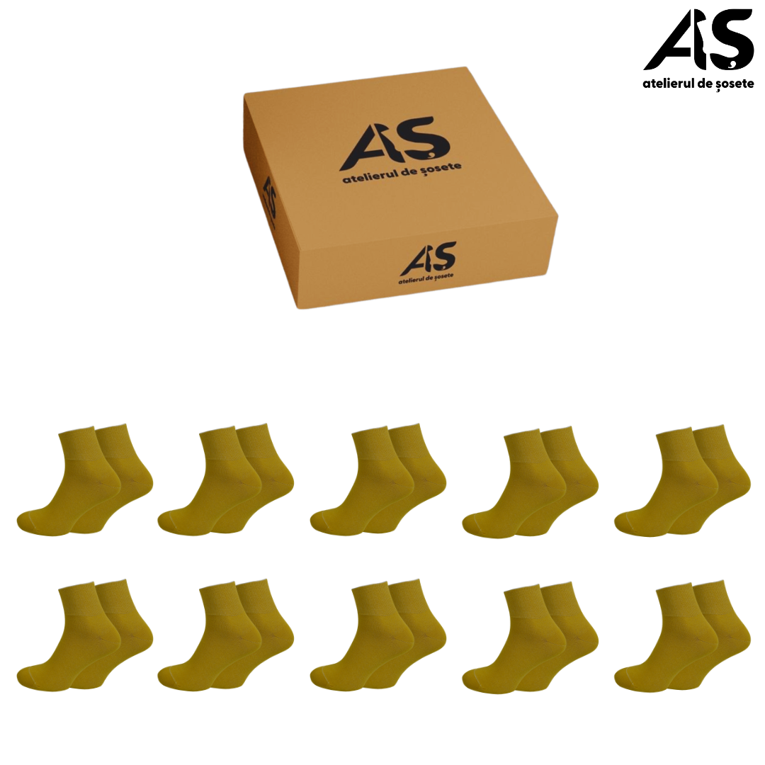 Cutie Șosete Damă Relax Scurte Fără Elastic – 10 Perechi | Bumbac Confortabil