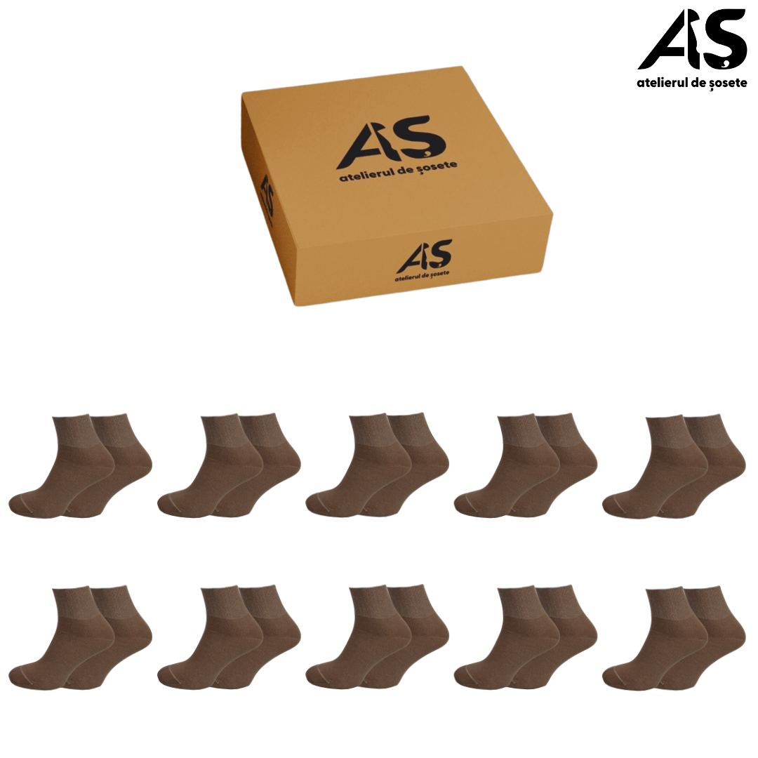 Cutie Șosete Damă Relax Scurte Fără Elastic – 10 Perechi | Bumbac Confortabil