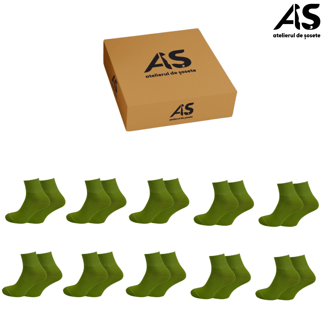 Cutie Șosete Damă Relax Scurte Fără Elastic – 10 Perechi | Bumbac Confortabil