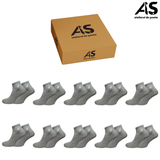 Cutie Șosete Damă Semi-Scurte cu Detaliu Elastic – 10 Perechi | Bumbac