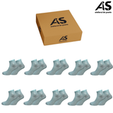 Cutie Șosete Damă Semi-Scurte cu Detaliu Elastic – 10 Perechi | Bumbac