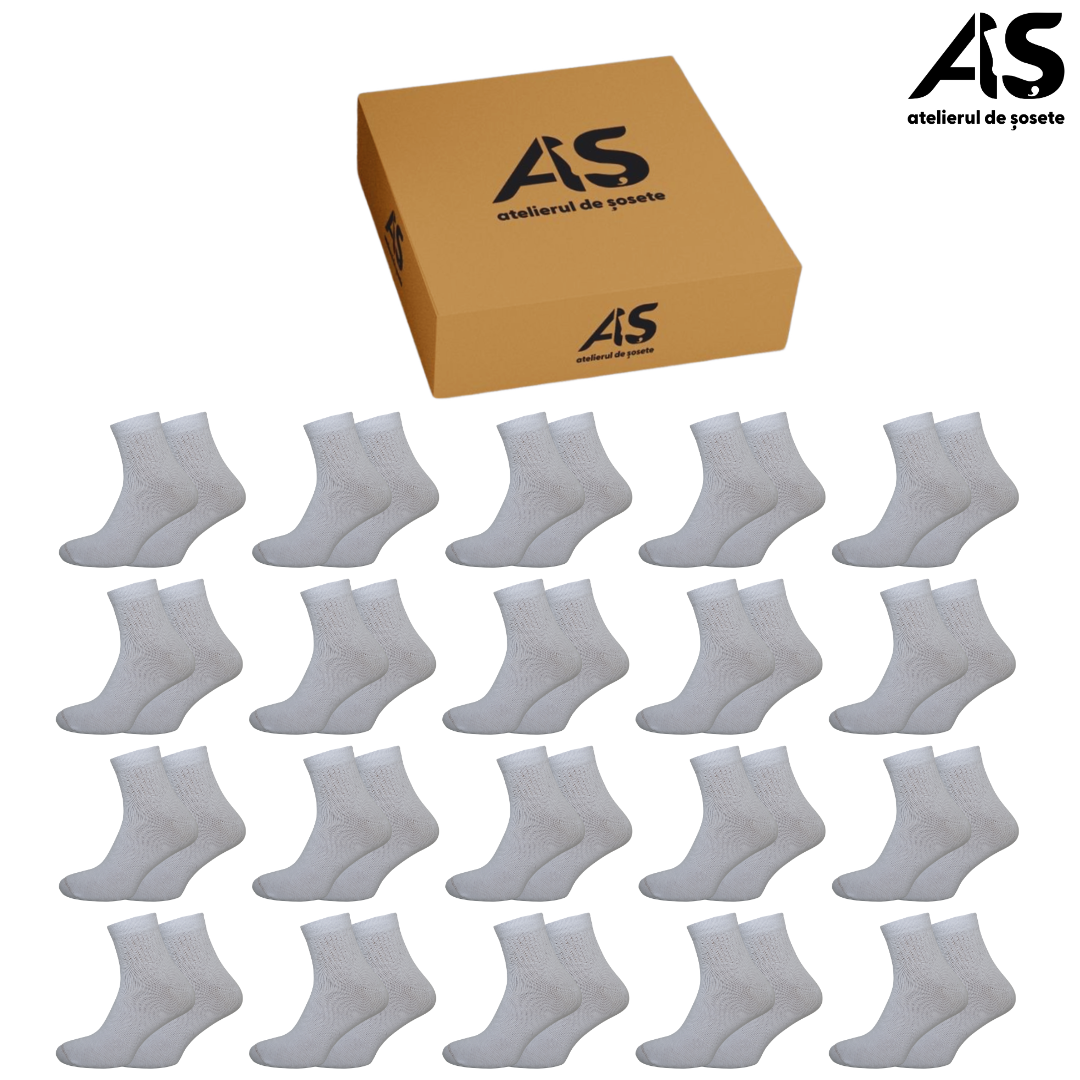 Cutie Șosete Damă Semi-Scurte Sport din Bumbac – 20 Perechi | Confort & Susținere