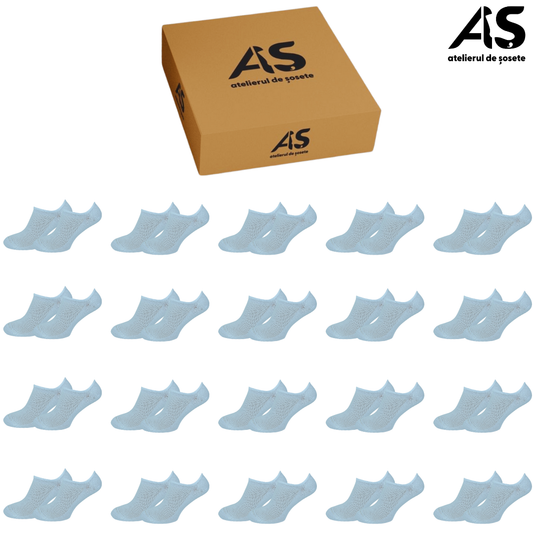 Șosete Damă Gleznă cu Plasă – Set Economic 20 Perechi