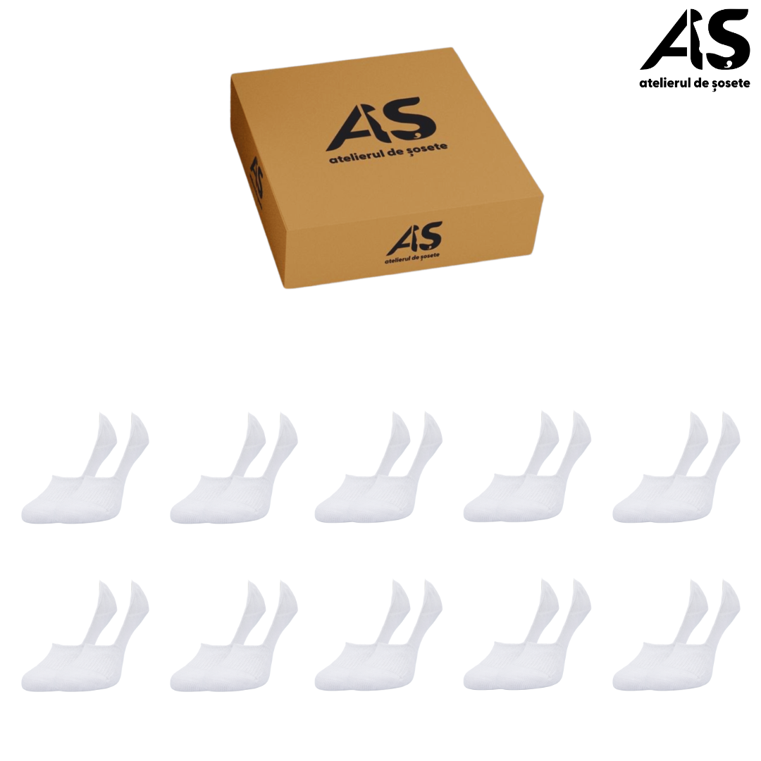 Cutie Șosete Invizibile Tip Tălpici pentru Bărbați – 10 Perechi