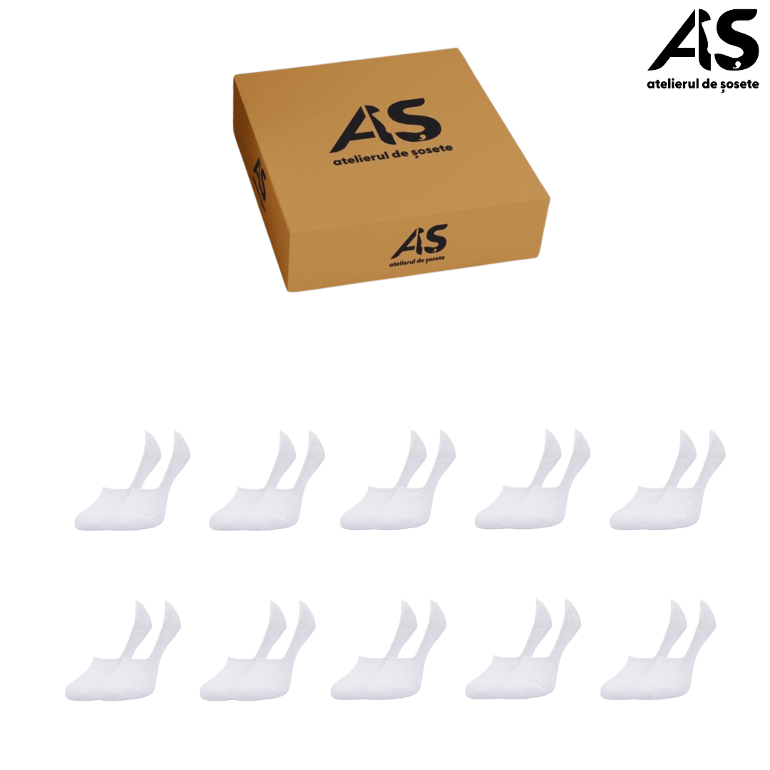 Cutie Șosete Invizibile Tip Tălpici pentru Damă – 10 Perechi