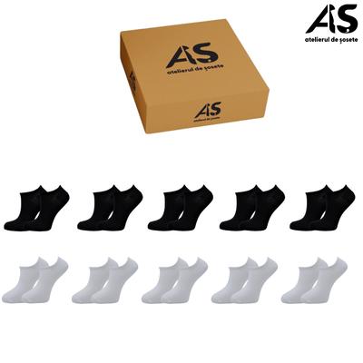 Cutie Șosete Damă Gleznă Glat din Bumbac – 10 Perechi | Confort Zilnic