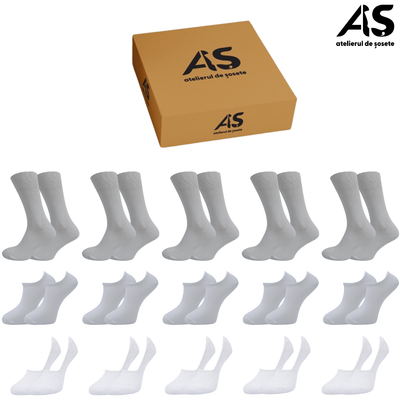 Cutie Șosete Bărbați din Bumbac – 15 Perechi „Șosetele Ideale Extra Fine” | Set Complet