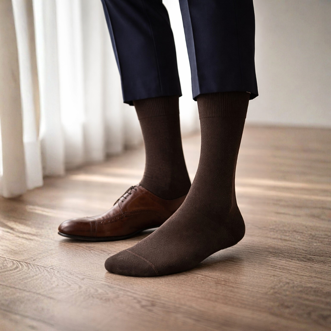 Cutie Șosete Bărbați EXTRA FINE din Bumbac – Multicolor Închis, 15 Perechi