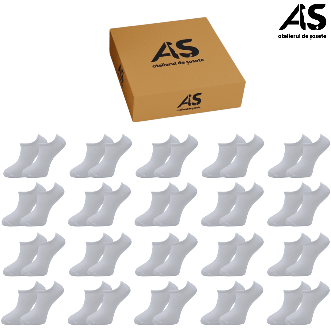 Cutie Șosete Bărbați Gleznă din Bumbac Pieptănat – 20 Perechi