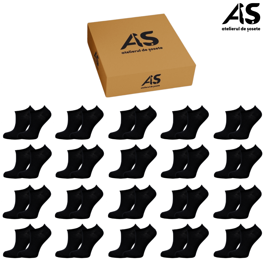 Cutie Șosete Bărbați Gleznă din Bumbac Pieptănat – 20 Perechi