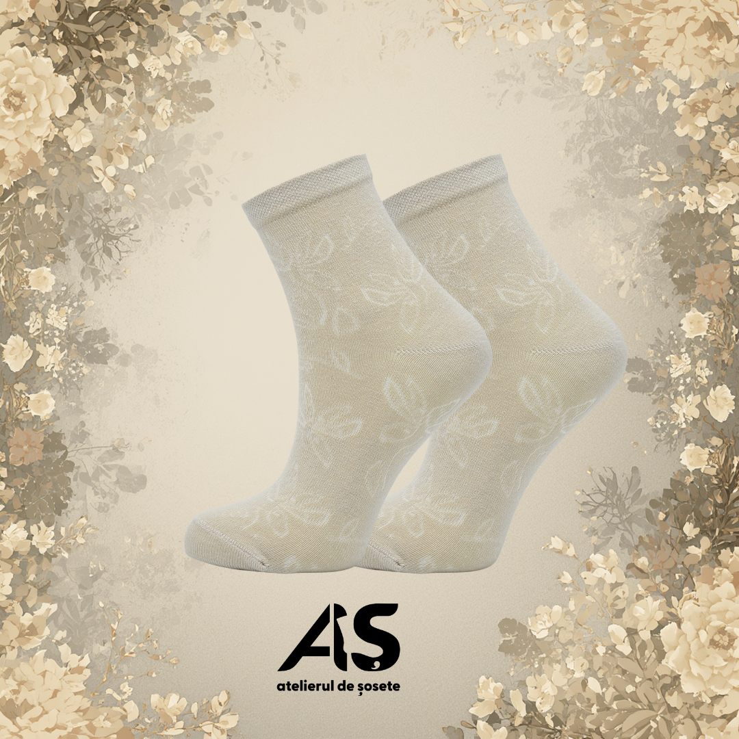 Cutie Șosete Damă Florale din Bumbac – 10 Perechi | Confort Premium
