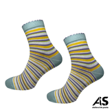 Cutie cu Șosete Damă – 15 Perechi cu Dungi | Bumbac Confortabil