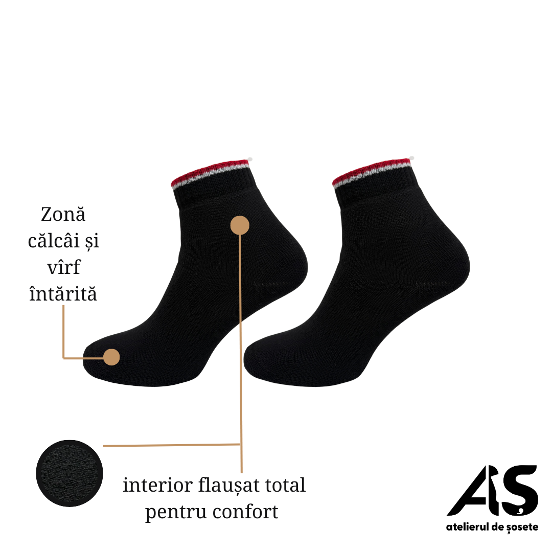 Cutie Șosete Groase Damă Flaușate – Semi-Scurte, 10 Perechi | Bumbac