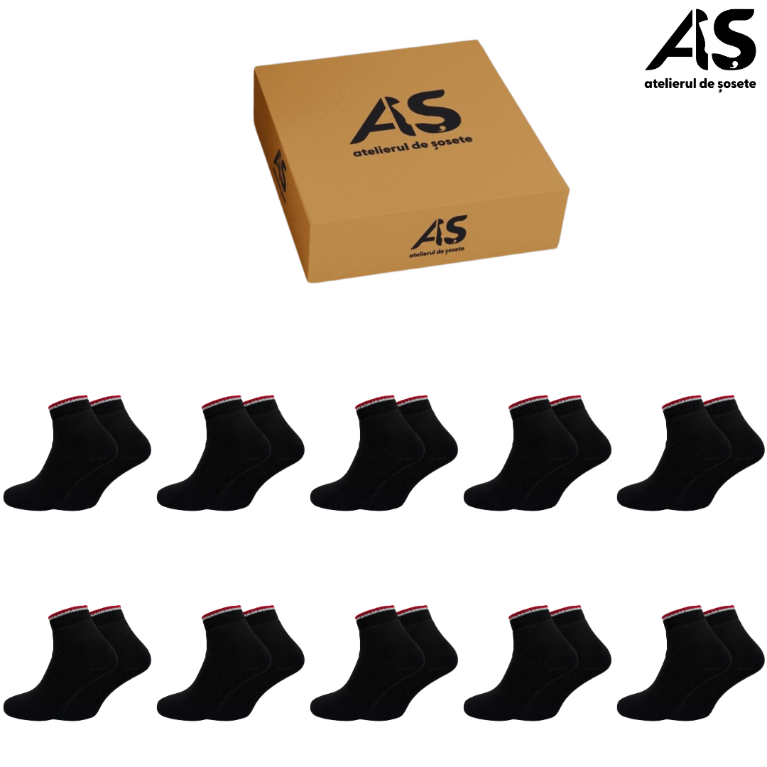 Cutie Șosete Groase Damă Flaușate – Semi-Scurte, 10 Perechi | Bumbac