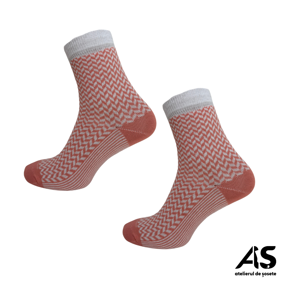 Cutie Șosete Damă Jacard din Bumbac – 15 Perechi | Confort Premium
