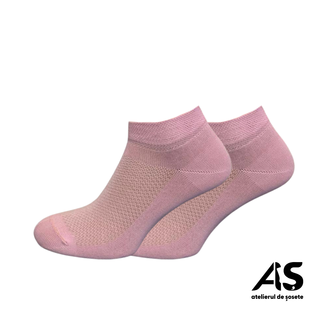 Cutie Șosete Damă Semi-Scurte cu Plasă din Bumbac Pieptănat – 10 Perechi