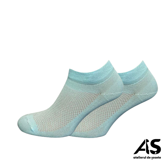 Cutie Șosete Damă Semi-Scurte cu Plasă din Bumbac Pieptănat – 10 Perechi
