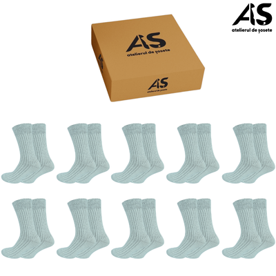 Cutie Șosete Groase Bărbați Lână & Bumbac – 10 Perechi Călduroase